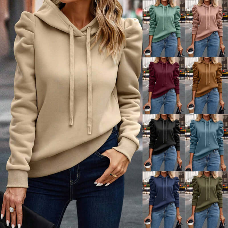 Solid Color Long Sleeved Casual Women's Top Sweater