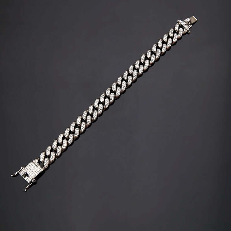 Cuban Diamond Link Chain Hiphop Bracelet