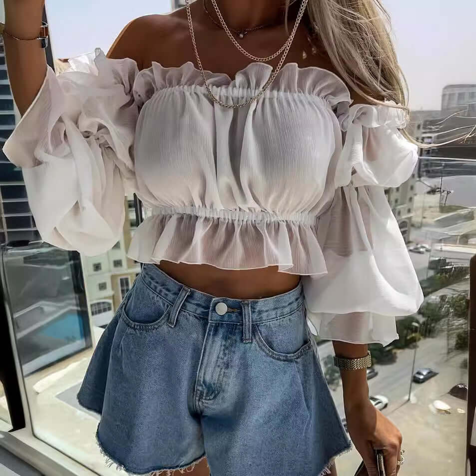 Women's Wide Leg Fringe Ripped Denim Shorts