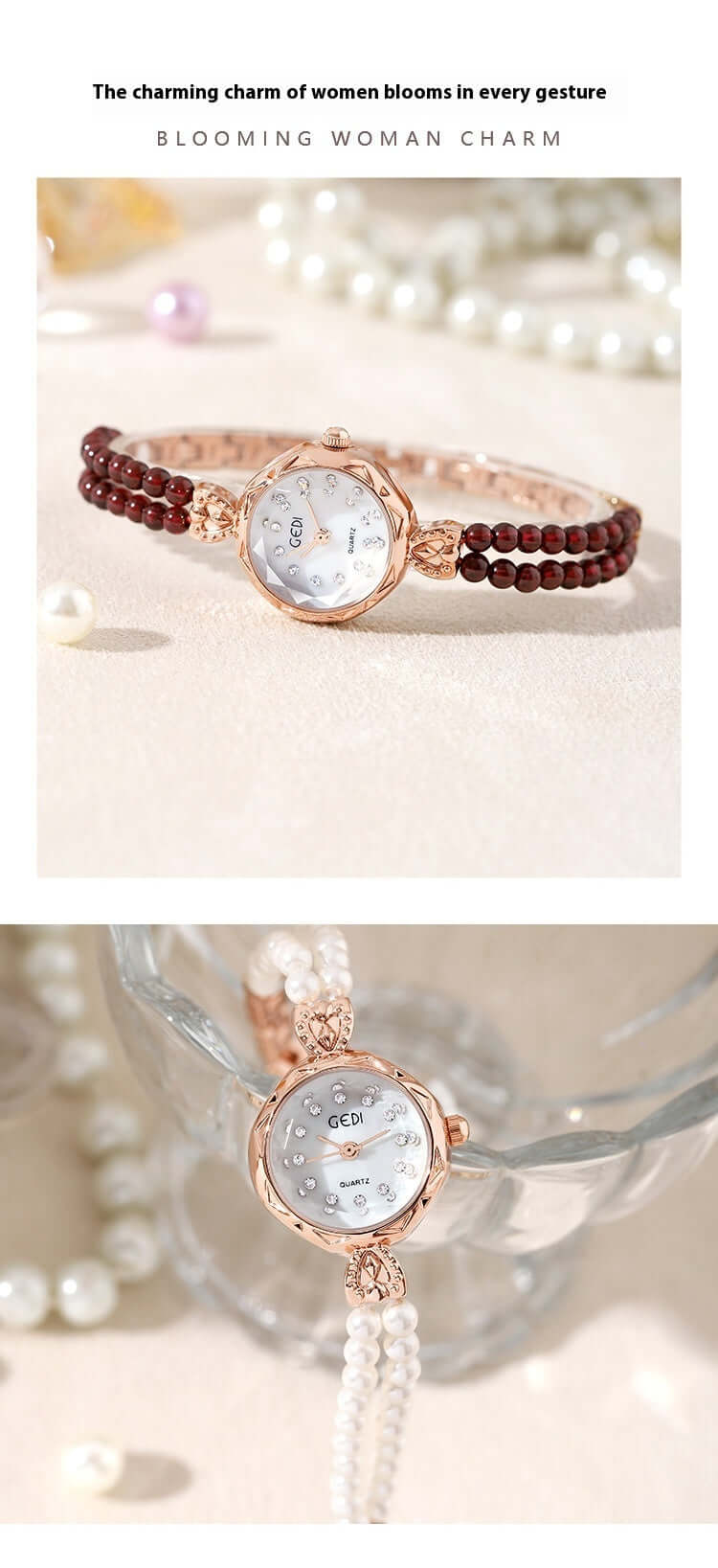 Women's Niche Creative And Luxury Pearls Strap Watch