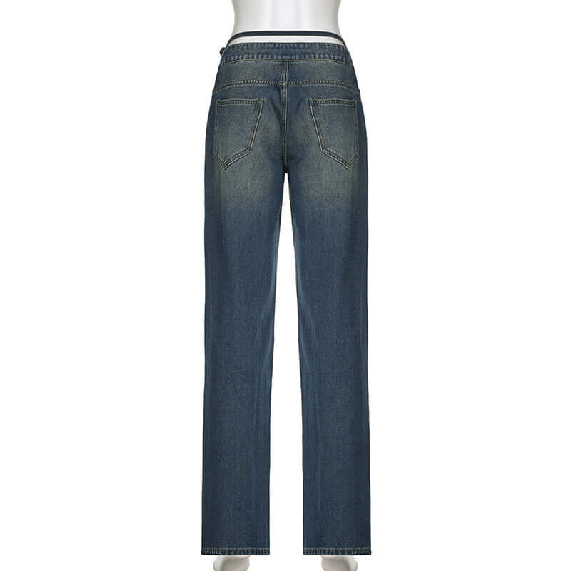 Loose And Simple Denim Jeans