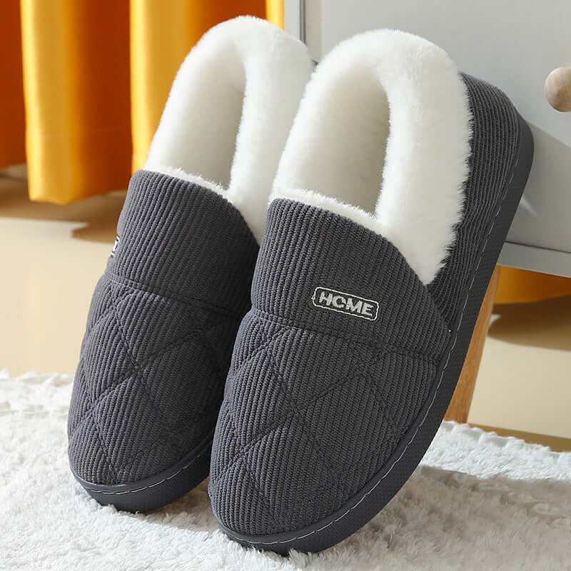 Women's Suede Mouth Indoor Corduroy Cotton Slippers