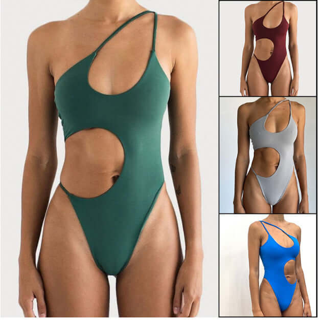 New Triangle Waist Cut Out Sexy One Piece Swimsuit