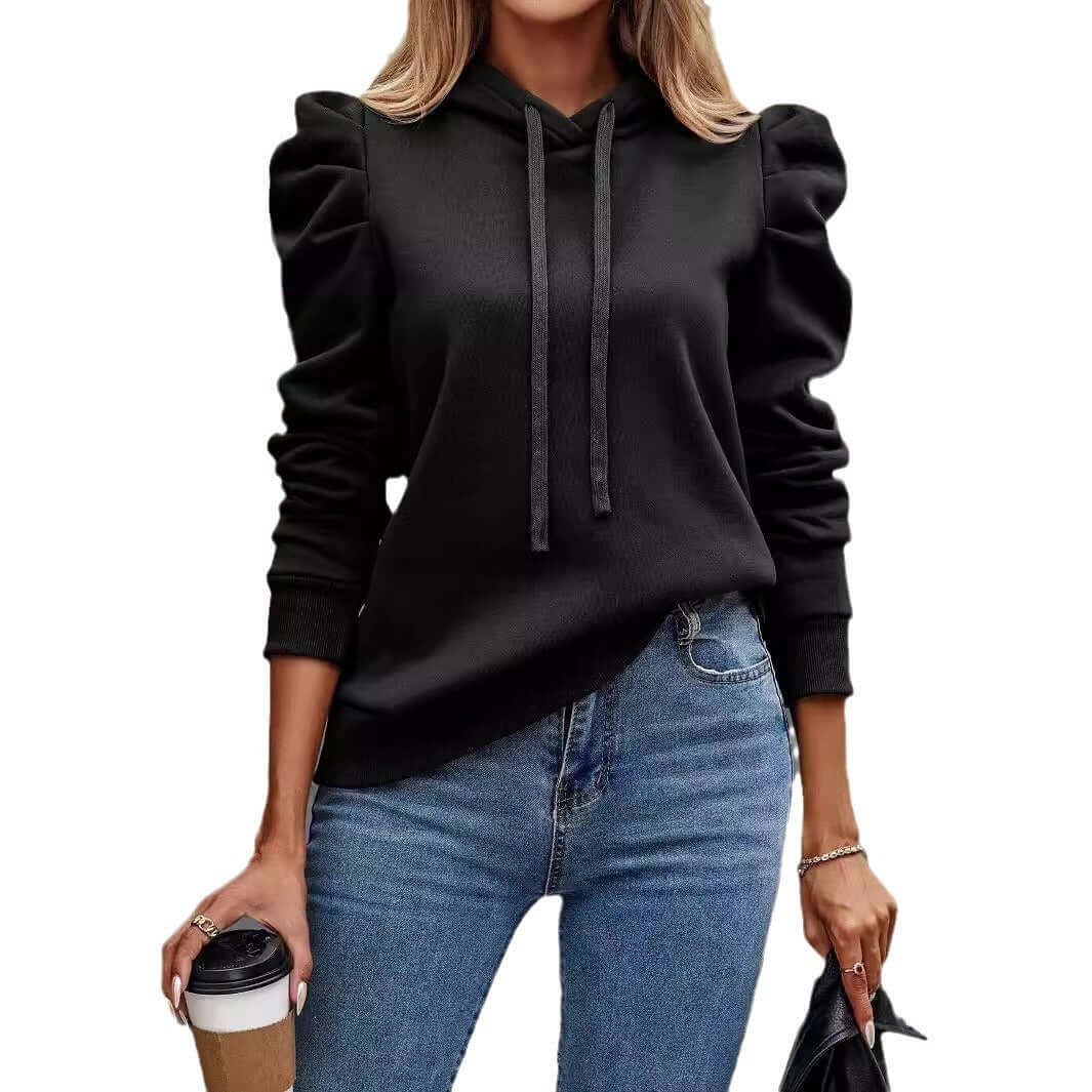 Solid Color Long Sleeved Casual Women's Top Sweater