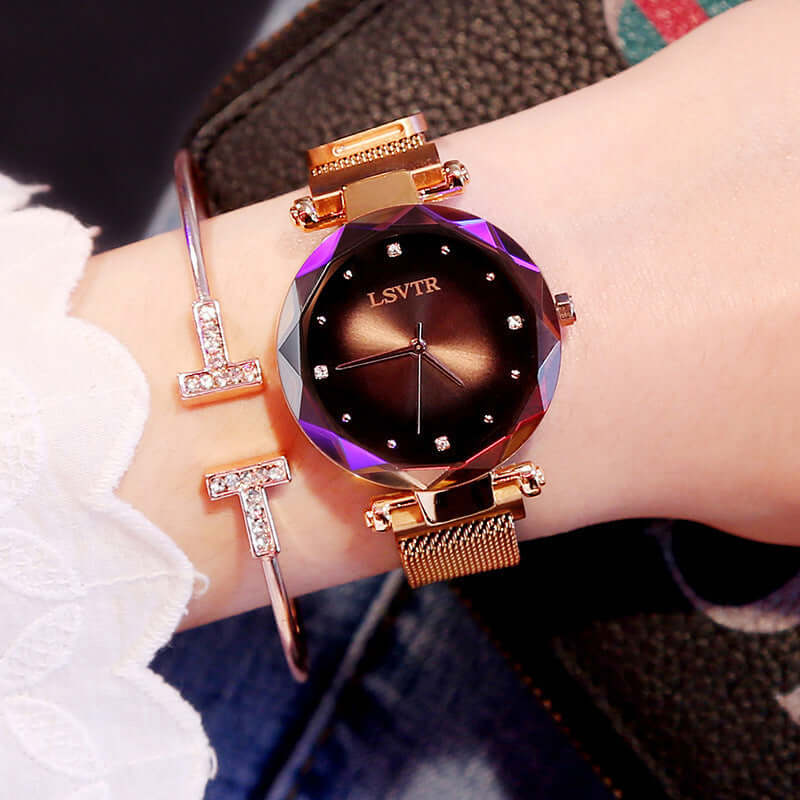 Women's Starry Quartz Lazy Magnet Strap Iron Absorbing Watch