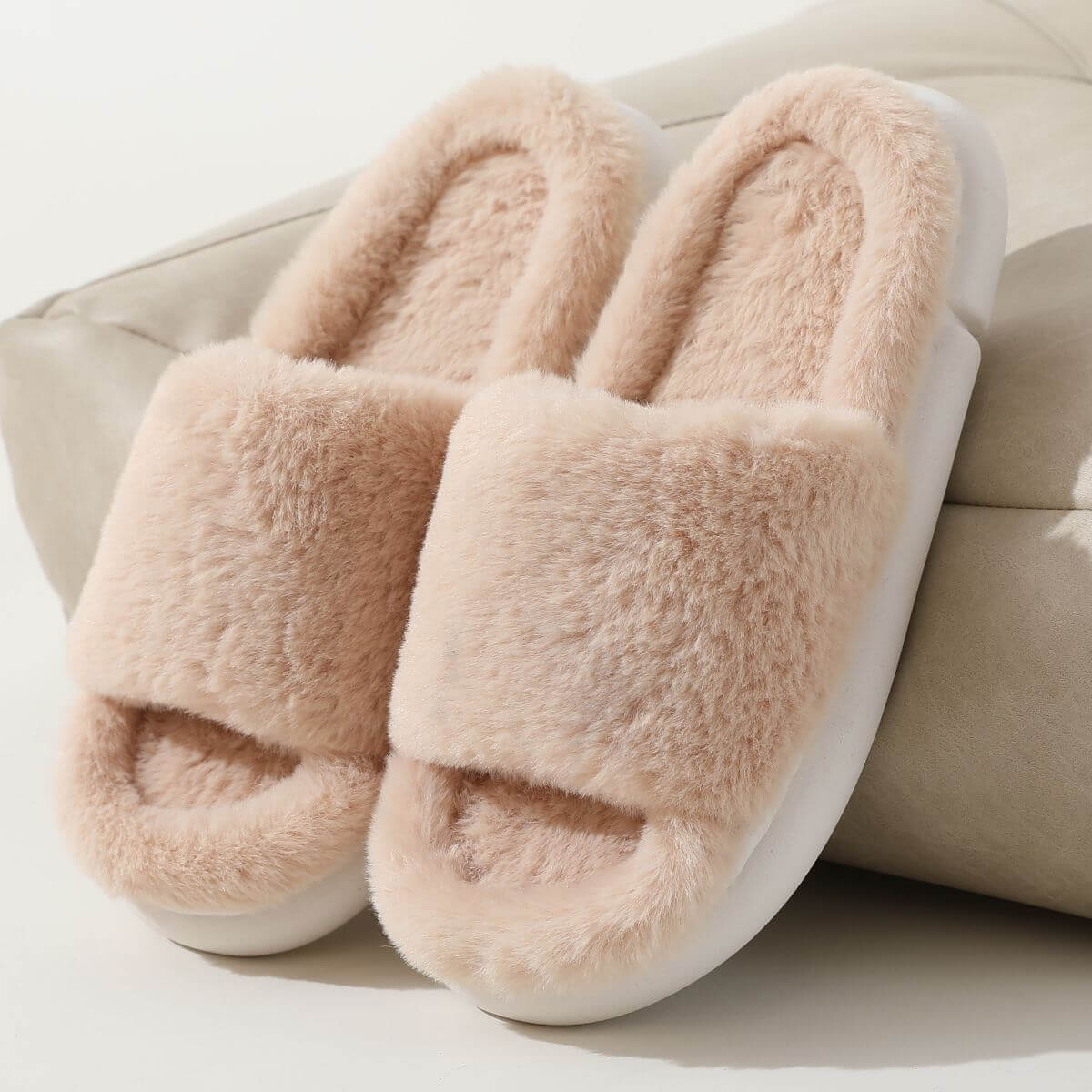 Fairy Style Thick Soled Eva Fluffy Slippers Women's Outer Wear